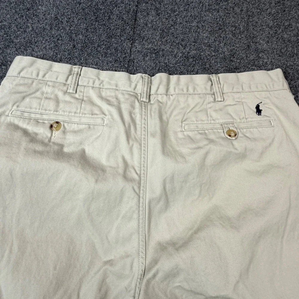 Polo Ralph Lauren Mens Classic Fit Chino Pants Tan Khaki 36x32 Cotton Trousers‎